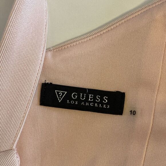 Guess Pastel Pink Bodycon Mini Dress Size Large - Picture 9 of 15